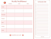 Meal Planner/Grocery List Set with Pen