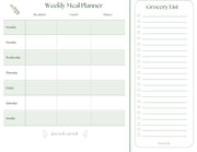 Meal Planner/Grocery List Set with Pen