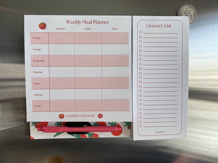 Meal Planner/Grocery List Set with Pen